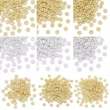 Медная прокладка для снежинки, 10 шт./пакет 4.5x0.8mm*10pcs/bag серебряный