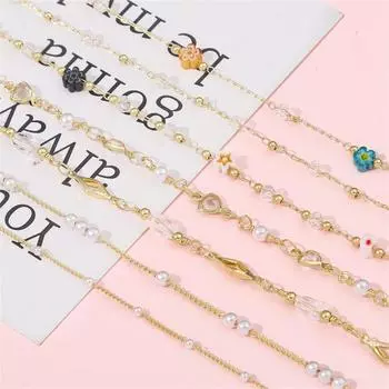 Медная ручная цепочка для ювелирных изделий ручной работы своими руками, 50 см/пакет 50CM/Bag золотой