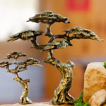 Медная статуэтка, небольшой декор из искусственного дерева для украшения своими руками S