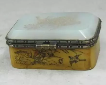 Медная статуя, винтажная ручная работа, старая китайская кость, белая нефритовая резьба, СТАТУЯ дракона