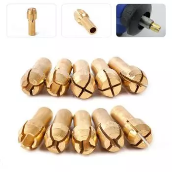 Медная ступенчатая дрель 0,5-3,2 мм, цанговый мини-латунный патрон, аксессуары для электрических шлифовальных машин 2.4MM
