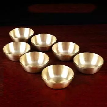 Медная тибетская чаша для водоснабжения, медитация, мини-медная чашка, украшение для домашнего стола