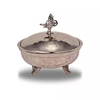 Медная Турецкая Сахарница Defne Держатель для Конфет Приправа Сервер Декоративная Чаша Конфеты Блюдо Османские Медные Ремесла Турецкая Медь