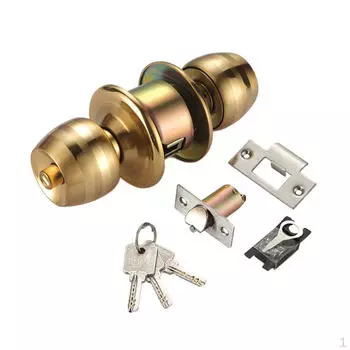 Медная вращающаяся круглая дверная ручка, ручка входного прохода, шкафчик с замком, болт 5 см