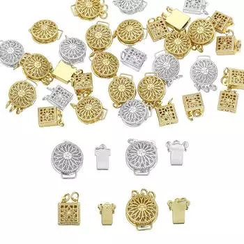 Медная застежка Sumflowe, разъем для браслета, ожерелья, DIY ювелирных изделий, фурнитура 01 серебряный