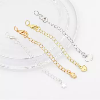 Медная железная хвостовая цепь для ювелирных изделий ручной работы DIY 75mm*1pcs серебряный