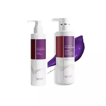 Медно-фиолетовый шампунь, нейтрализующий золотистый тон, может устранить нежелательные желтые тона. Фиолетовый шампунь подходит для седых и обесцвеченных волос One Size белый