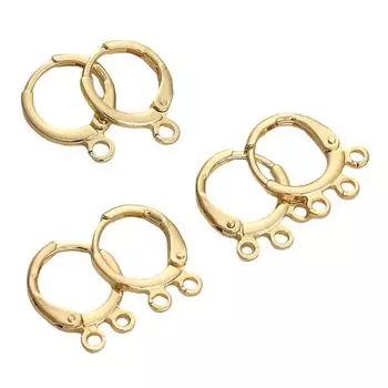 Медное кольцо, круглая пряжка для ушей для изготовления ювелирных изделий своими руками, аксессуары для рукоделия 11x15mm