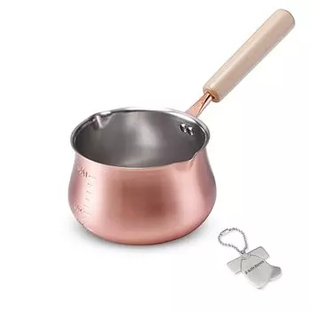 медное молоко для газового огня, в комплекте открывалка для консервов J-kitchens Одноручная кастрюля, горшок, сковорода, 14 см, только, Япония, оригинал, тип футболки,
