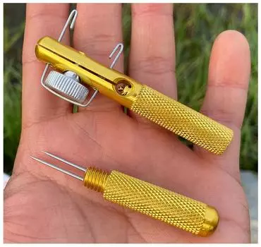 Медное ручное устройство для завязывания крючков, устройство для завязывания проволоки двойного назначения, узловязатель для дополнительной проволоки, аксессуары для рыболовных снастей, рыболовные принадлежности One Size