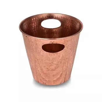Медное ведро для льда, Коралл, Ведро для льда для шампанского, Ведро для льда, Ведро для льда середины века, Коричневое ведро, 24 см