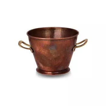 Медное ведро для льда, ведро для льда Viking Custom, ведро для льда середины века, ведро для льда Dansk с коричневым льдом, 16 см