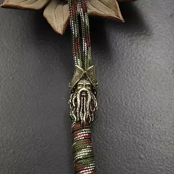 Медные бусины-ножи в виде осьминога, подвеска из веревки, латунные бусины из паракорда с черепом, брелоки для ключей