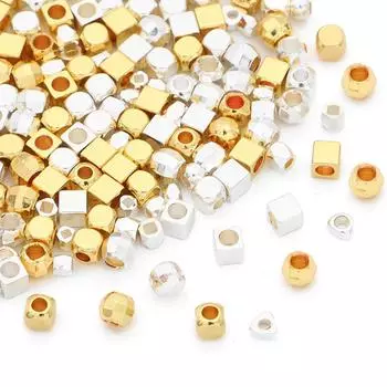 Медные бусины-перегородки для ювелирных изделий ручной работы своими руками, 10 шт./пакет 2x2x1mm*10pcs серебряный