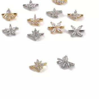 Медные бусины-разделители с двойным отверстием, подвески для изготовления ювелирных изделий своими руками, аксессуары для рукоделия 10x3mm золотой