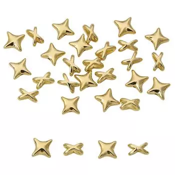 Медные четырехконечные бусины с разделенными звездами для изготовления ювелирных изделий своими руками, аксессуары для рукоделия 8x5mm