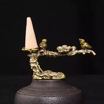 Медные фигурки птиц-сорок из сливового дерева Миниатюрные украшения Антикварные украшения для дома и офиса в стиле фэншуй Стол для чая Декор для домашних животных Поделки