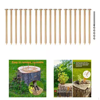 Медные гвозди для заплаток, прочные многофункциональные профессиональные шипы для сланца, пеньки для дерева 16pcs