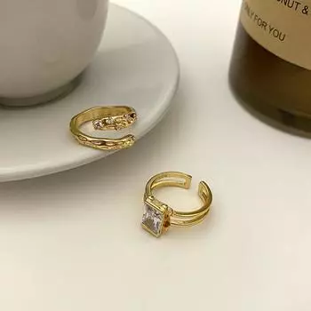 Медные металлические кольца для пальцев, золотые украшения, элегантное нестандартное кольцо для пальцев, повседневная одежда styleA