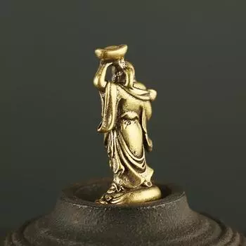 Медные миниатюры Будды Майтрейи, фигурки, карманные латунные маленькие статуи, украшения для домашнего декора, ремесло для гостиной, украшение для стола