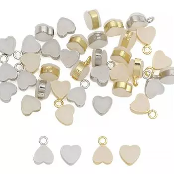 Медные подвески в форме сердца, подвески «сделай сам» для женщин, принадлежности для изготовления сережек 01 роман серебряный