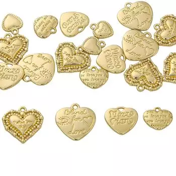 Медные подвески в виде любовного письма, подвески для изготовления ювелирных изделий своими руками, аксессуары для рукоделия 10x12mm