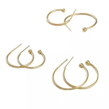 Медные полукруглые серьги с имитацией обожженной иглы C-образной формы для изготовления ювелирных изделий своими руками, аксессуары для рукоделия 1.2x25mm