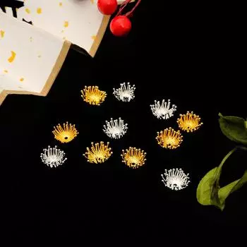 Медные соединители для цветов пипа, очаровательные аксессуары для ювелирных изделий «сделай сам», аксессуары для изготовления ювелирных изделий 12mm серебряный