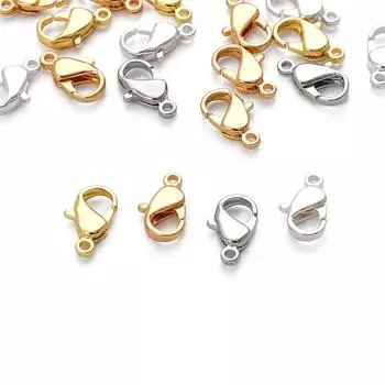 Медные застежки-омары для изготовления ювелирных изделий своими руками, аксессуары для рукоделия 12mm роман серебряный