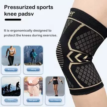 Медный бандаж для коленного сустава, поддержка фитнеса, бега, баскетбола, компрессионный рукав для облегчения боли при артрите M