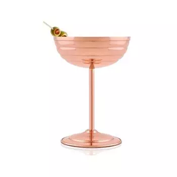 Медный бокал для мартини Zo-Martini, чашка для мартини, кубок для мартини, медный мартини, медный кубок, медное стекло, винтажный кубок, кубок в подарок, медный подарок