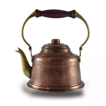 Медный чайник Maras Чистая медь ручной работы Винтажный чайник Чайный набор Отель Медный горшок 1300 мл
