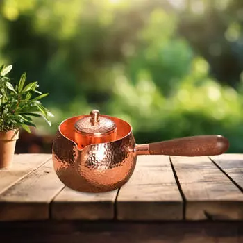 Медный чайник, практичная посуда для напитков, 400 мл, латунный чайник для кунг-фу, чайник для гостиной, отеля C