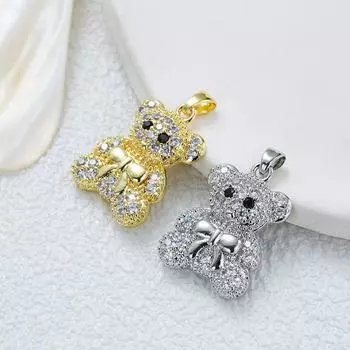 Медный циркон, гальванизированный, настоящее золото, панда, кулон, женский, легкий, роскошный, милый стиль, ключичная цепочка, ожерелье, кулон, аксессуары