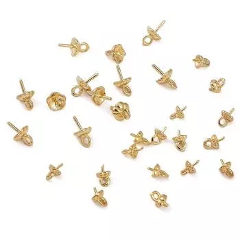 Медный держатель для бус с овечьим глазом и полуотверстием для изготовления ювелирных изделий своими руками, аксессуары для рукоделия 4x6mm