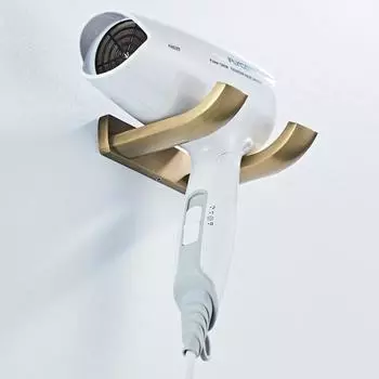 Медный держатель для фена Настенная сушилка Подставка для выпрямителя Подставка для фена Коробка для хранения Держатель для туалетного вентилятора Ванная комната шоколадный