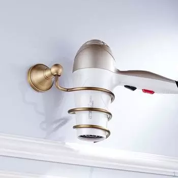 Медный держатель для фена, настенное крепление для вентилятора