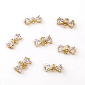 Медный двойной подвесной циркониевый галстук-подвеска для изготовления ювелирных изделий своими руками, аксессуары для рукоделия 8x12mm