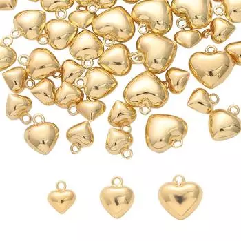 Медный гладкий изогнутый кулон «Любовь» для изготовления ювелирных изделий своими руками 10x12mm 1pc золотой