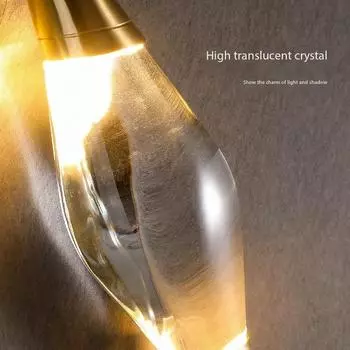 Медный хрустальный настенный светильник LED Nordic luxury living TV настенное украшение для интерьера настенное бра креативные настенные светильники для спальни Warm light