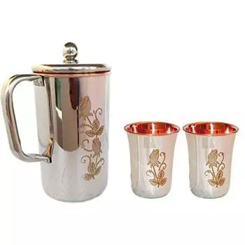 Медный, из нержавеющей стали кувшин для воды 1,6 л