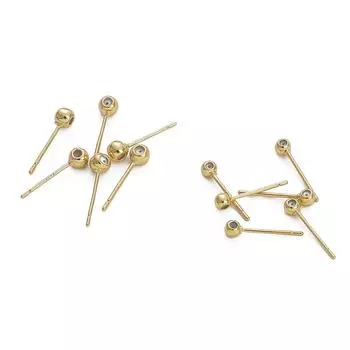 Медный клейкий ушной игольчатый штифт для изготовления ювелирных изделий своими руками, аксессуары для рукоделия 4x16mm 2pcs