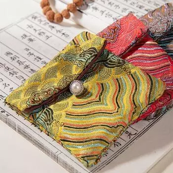 Медный кошелек в китайском стиле, кошелек для монет, кулон, сумка для ювелирных изделий, новый тканевый кошелек