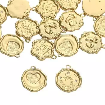 Медный кулон «Кошка любви» для изготовления ювелирных изделий своими руками, аксессуары для рукоделия 15x17mm