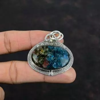 Медный кулон с арбузным турмалином, очень красивое ювелирное изделие с драгоценными камнями, кулон из стерлингового серебра 925 пробы, кулон ручной работы, ювелирное изделие с арбузным турмалином