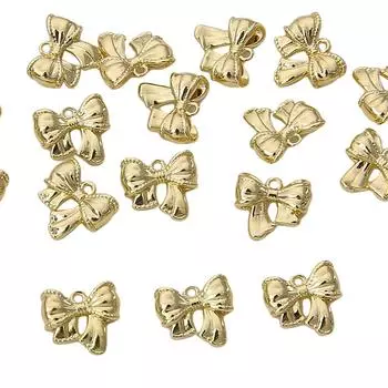 Медный кулон с бантом для изготовления ювелирных изделий своими руками, аксессуары для рукоделия 11x10mm