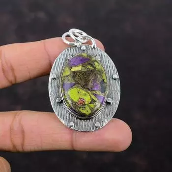 Медный кулон-стихтит, ювелирные изделия ручной работы с камнем, подвеска из стерлингового серебра 925 пробы, оригинальный кулон с драгоценным камнем, подарок для друга, новые ювелирные изделия