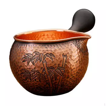 Медный кувшин для сливок, маленькая блестящая чашка для чая, кофейник, набор с Bamboo