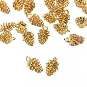 Медный маленький ананасовый кулон для изготовления ювелирных изделий своими руками, аксессуары для рукоделия 7x13mm