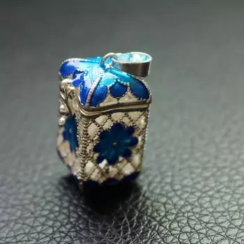 Медный медальон для ароматерапии, эфирное масло, ароматический кулон для духов, прямоугольный as described